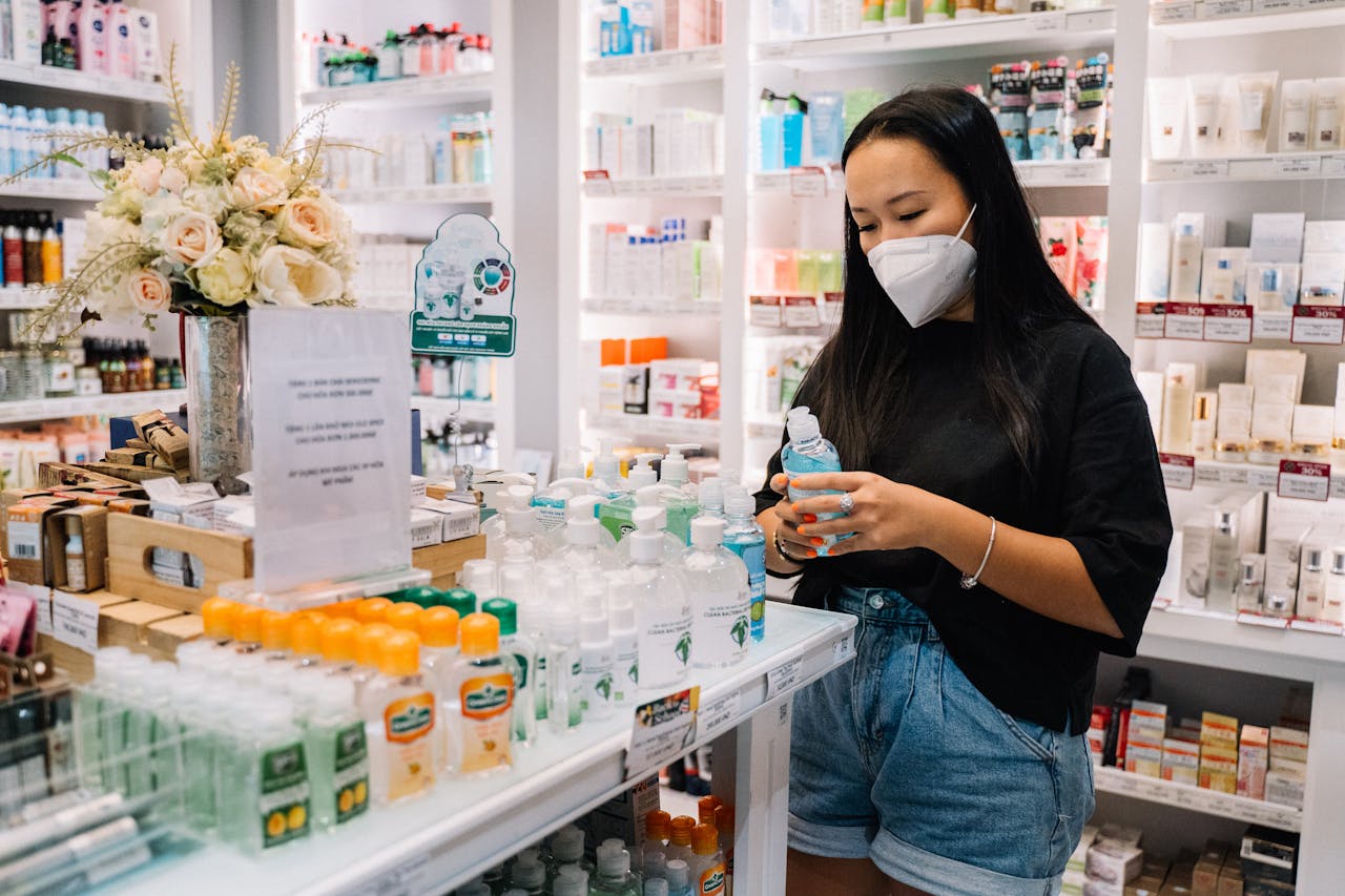 Woman in a pharmacy