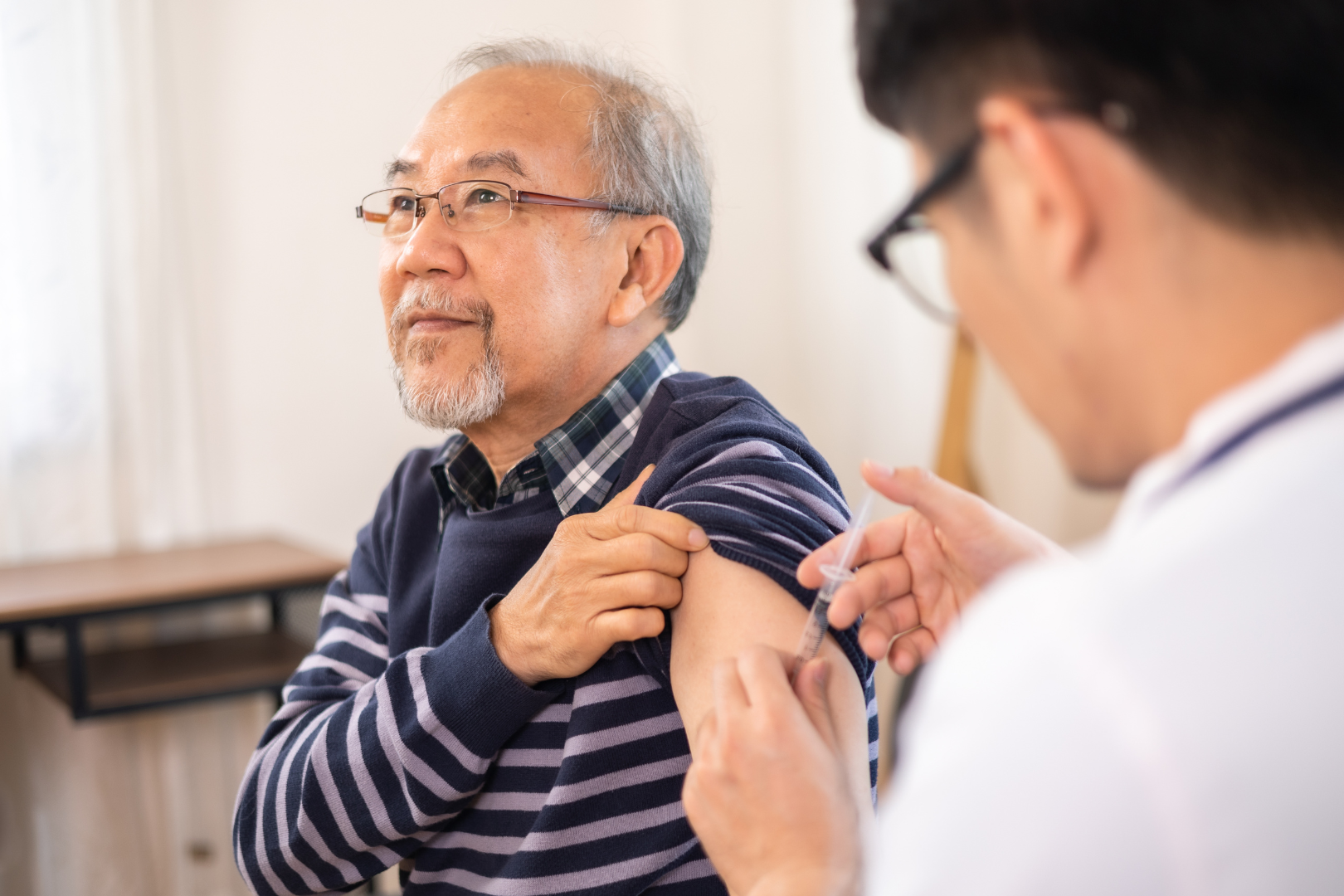 Man getting a blood test